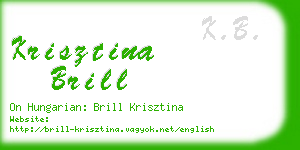 krisztina brill business card